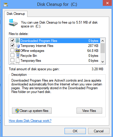 Windows 8 nettoyage de disque