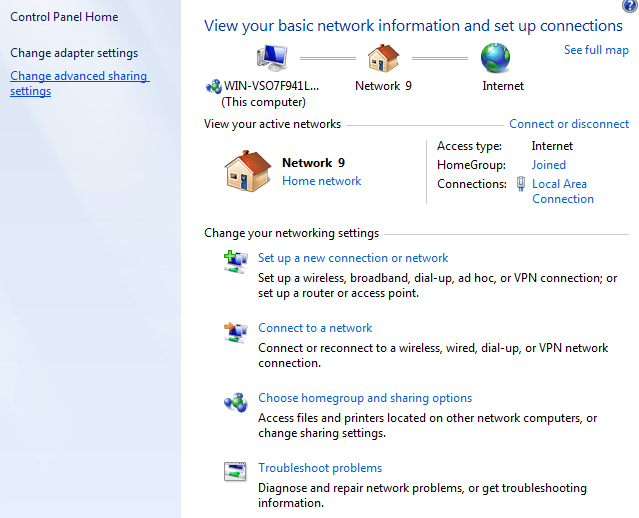 Windows 7 paramètres réseau