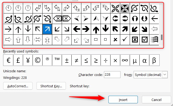 Comment insérer des flèches dans des documents Microsoft Word image 8
