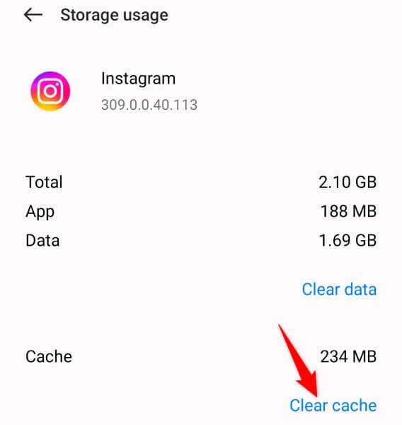 Effacer le cache de l'application Instagram sur Android image