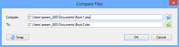 comparez deux fichiers Excel