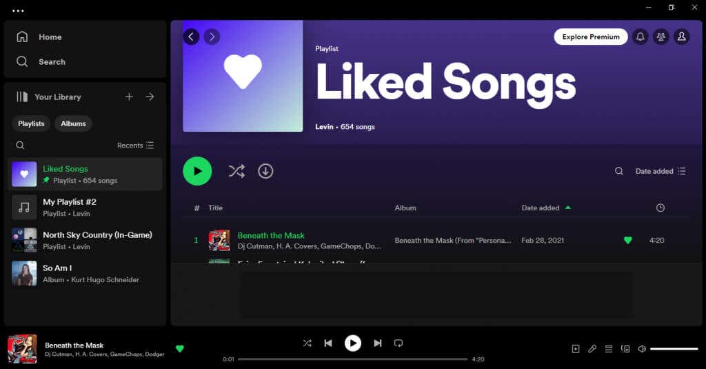 Comment mélanger une liste de lecture Spotify sur le bureau image 2