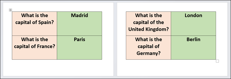 Comment créer des Flashcards dans Microsoft Word image 10