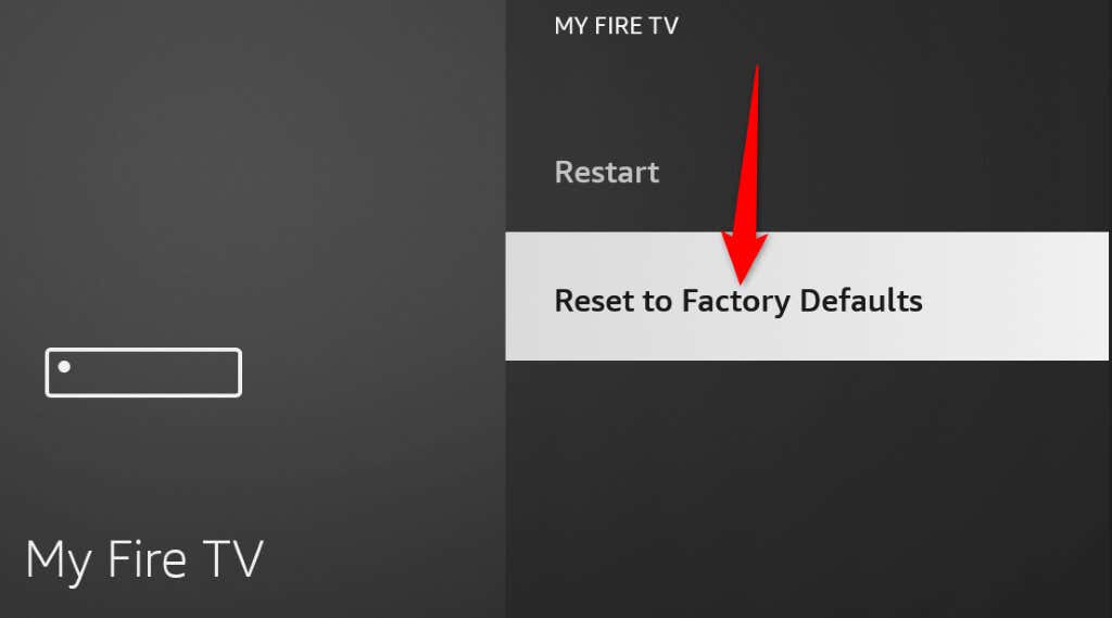 Réinitialisez votre Fire TV Stick image 2