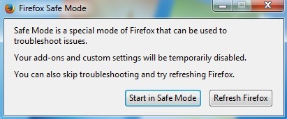 mode sans échec firefox